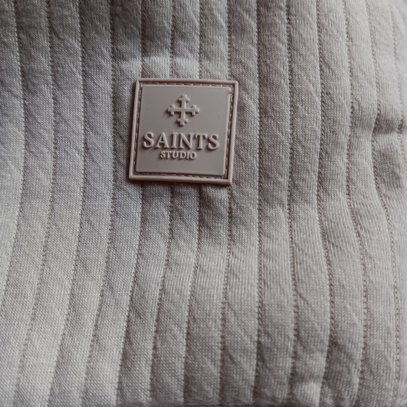 Men's Beige Ribbed Sweatshirt - Picture 4 of 4